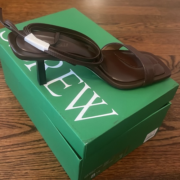 NWT great X-Mas gift!! J.Crew Leni Sandal, chocolate brown, sz 8.5. New in box! - Picture 5 of 10